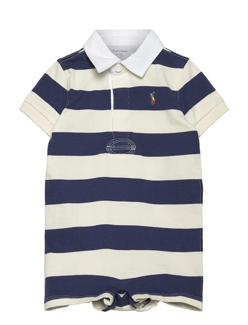 Striped Cotton Rugby Shortall Ralph Lauren Baby Navy