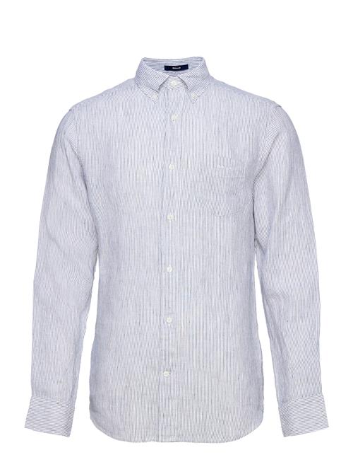 Reg Linen Stripe Shirt GANT Blue
