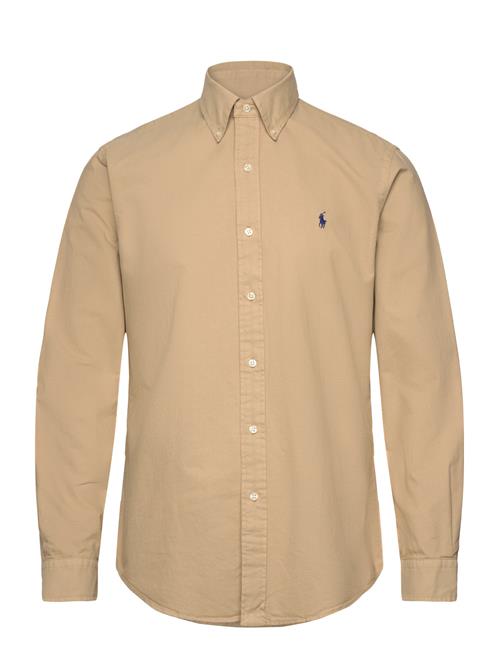Custom Fit Garment-Dyed Oxford Shirt Polo Ralph Lauren Beige