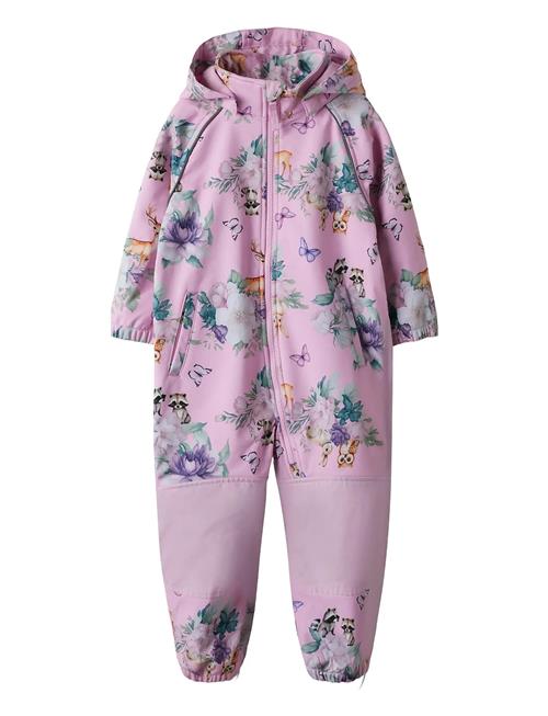 Nmfalfa08 Softshell Suit Aop 1Fo Noos Name It Pink
