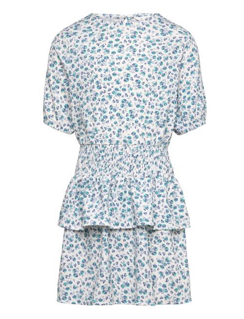 Floral Ruffle Dress Mango Blue