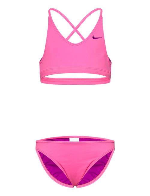 Nike Solid Lace Up Bikini Set NIKE SWIM Pink