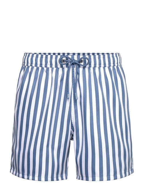 Blue Striped Shorties Pockies Blue