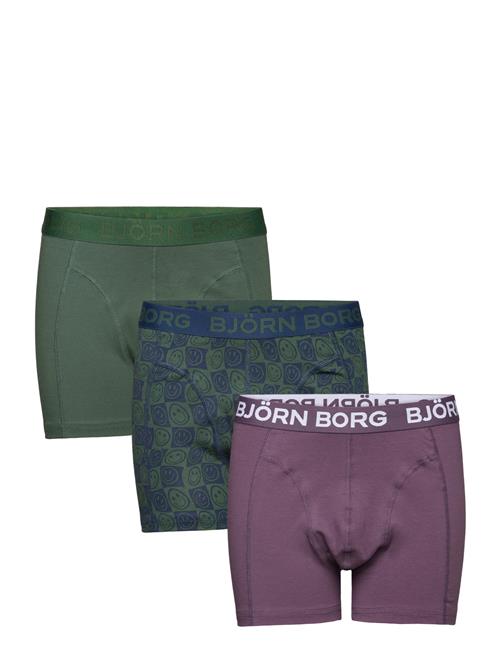 Cotton Stretch Boxer 3P Björn Borg Patterned
