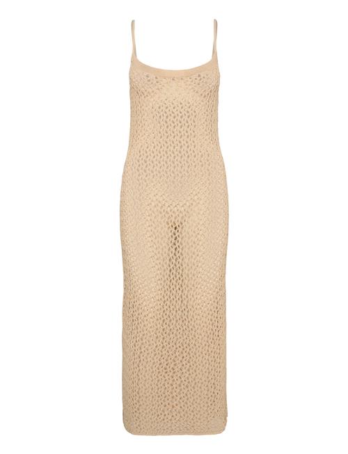 Claudine Knitted Slip Beach Maxi Dress Malina Beige