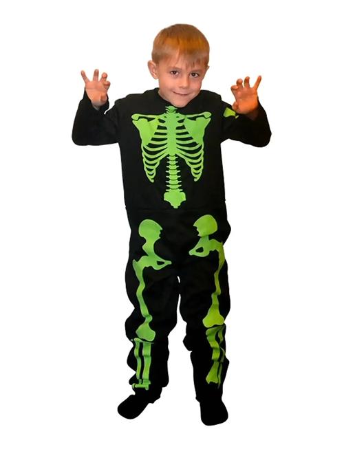 Costume Gid Skeleton Kid 146-152 Joker Green
