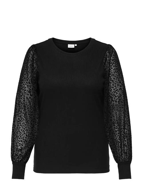 Carvelena L/S O-Neck Blouse Jrs ONLY Carmakoma Black