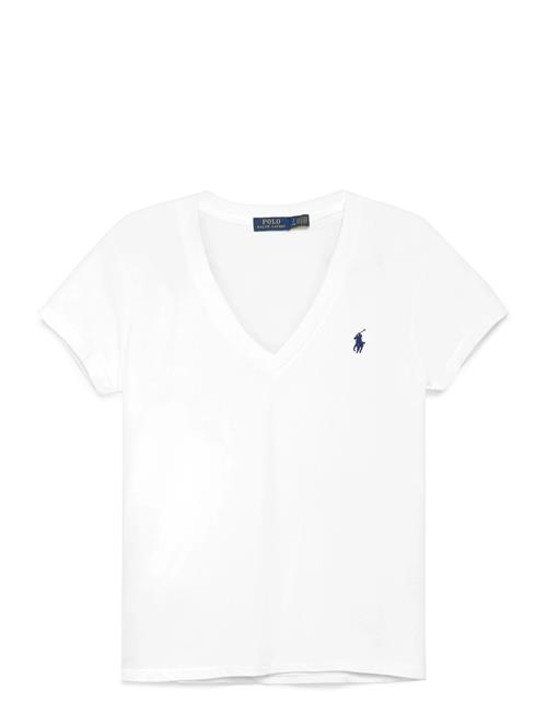 Cotton Jersey V-Neck Tee Polo Ralph Lauren White