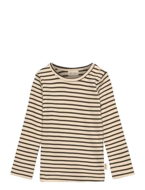 T-Shirt L/S Modal Striped Petit Piao Beige