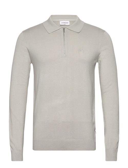 Ecovero L/S Zip Polo Lindbergh Grey