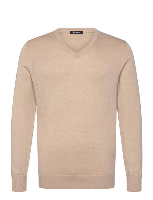Mens Liffin V-Neck Pullover Abacus Beige