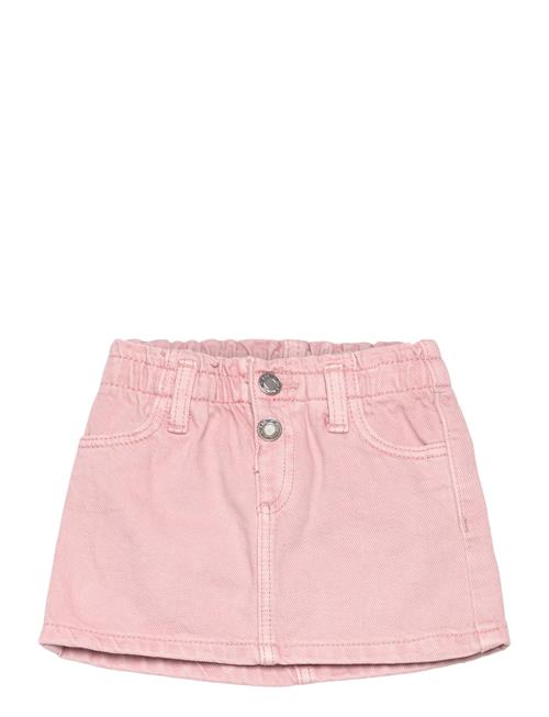 Denim Short Skirt Mango Pink