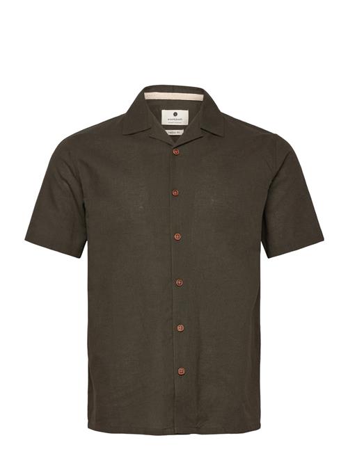 Akleo S/S Cot/Linen Shirt Anerkjendt Khaki