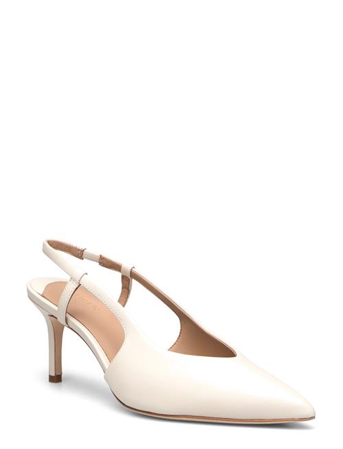 Khloe Nappa Leather Slingback Pump Lauren Ralph Lauren White