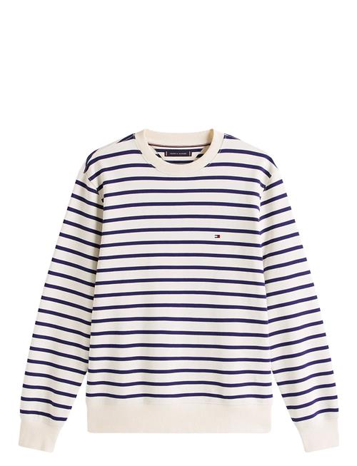 Essential Terry Stripe Crewneck Tommy Hilfiger Patterned