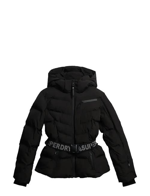 Luxe Belted Ski Padded Jacket Superdry Sport Black