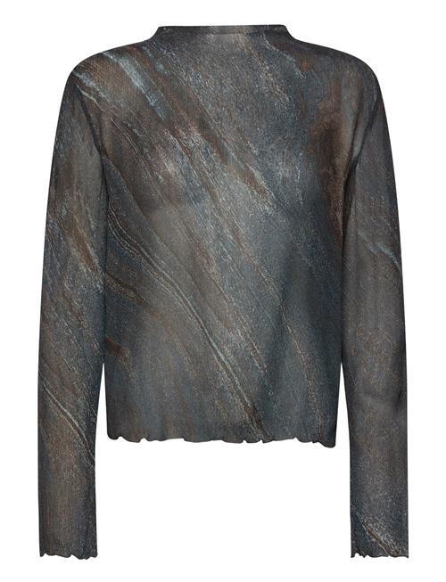 Simple Longsleeve Martian Flow Print-38 Hope Blue