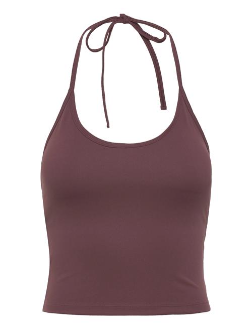 Butter Soft Halterneck Top Drop Of Mindfulness Burgundy