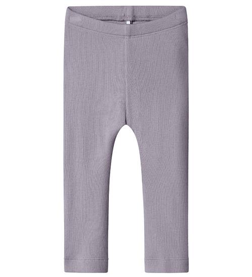Name It Leggings - Rib - NbnKab - Lavender Gray