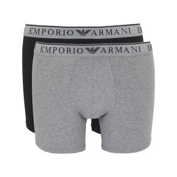 Emporio Armani Armani Endurance Boxer 2P Sort/Grå bomuld X-Large Herre