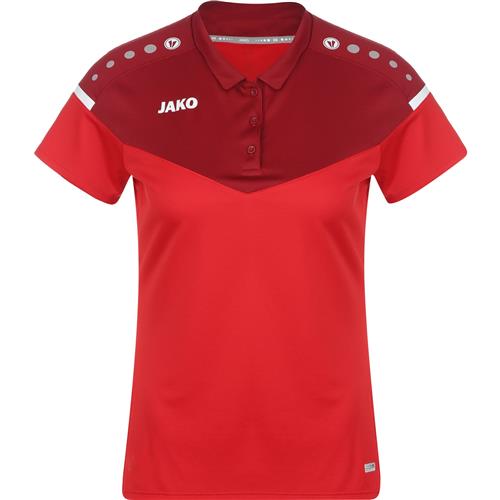 JAKO Funktionsbluse 'Champ 2.0'  rød / mørkerød / hvid