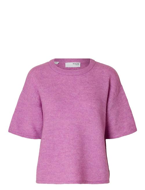 Slfmaline-Liliana 2/4 Knit O-Neck Noos Selected Pink