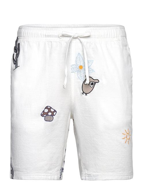 Fig Loose With Embroidery Shorts - Knowledge Cotton Apparel White