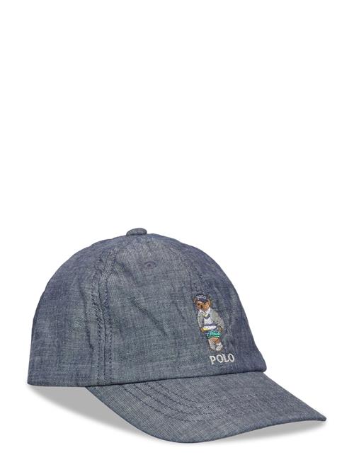 Cotton Chambray-Bear Cap-Hw-Hat Ralph Lauren Kids Blue
