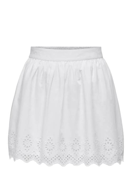 Onllou Life Emb Flowy Skirt Ptm ONLY White