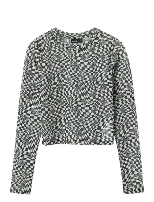 Nlftaina Ls Crop Mesh Top LMTD Black