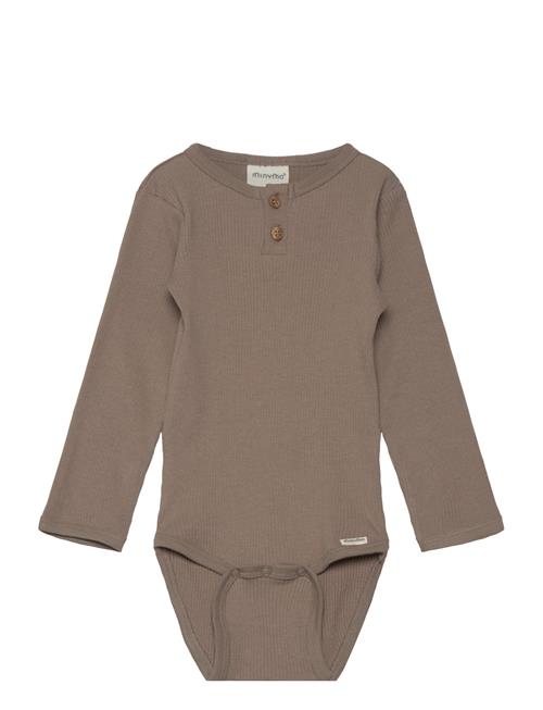 Body Ls Rib Minymo Brown