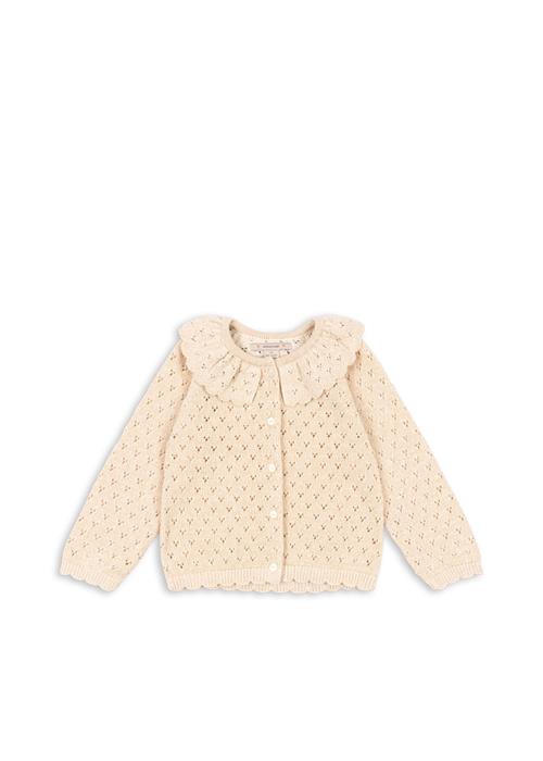 Konges Sløjd Holiday Strikket Cardigan Buttercream  Buttercream 5-6 Y  Creme  5-6 år  kvinde