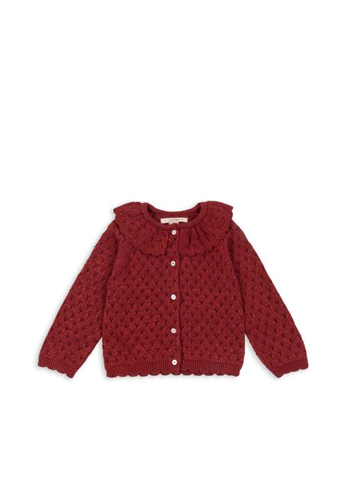Konges Sløjd Holiday Strikket Cardigan Red Dahlia  Red Dahlia 4 Y  Rød  4 år  kvinde