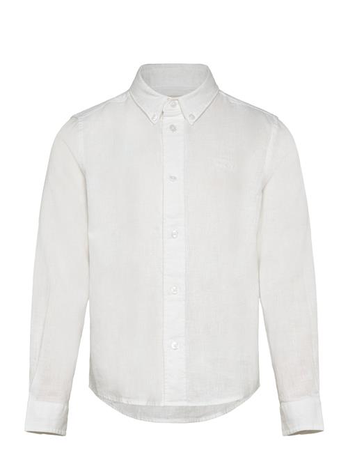 Cotton Linen Bd Ls Shirt GANT White