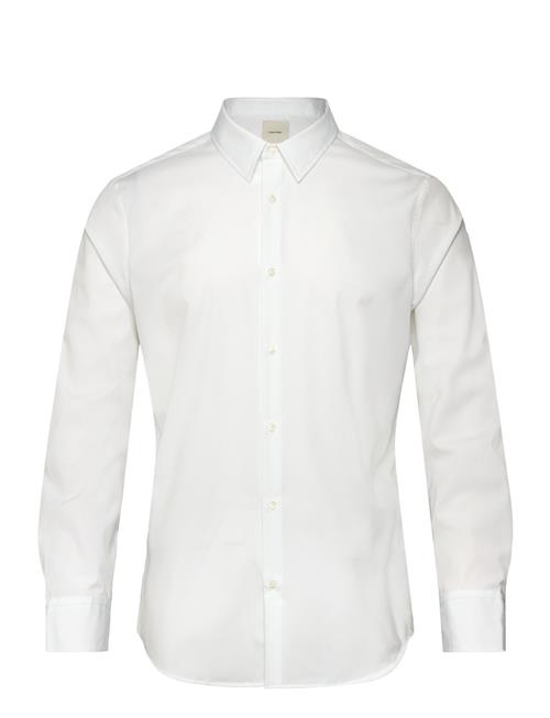 Ls Solid Supima Stretch Slim Shi Calvin Klein White