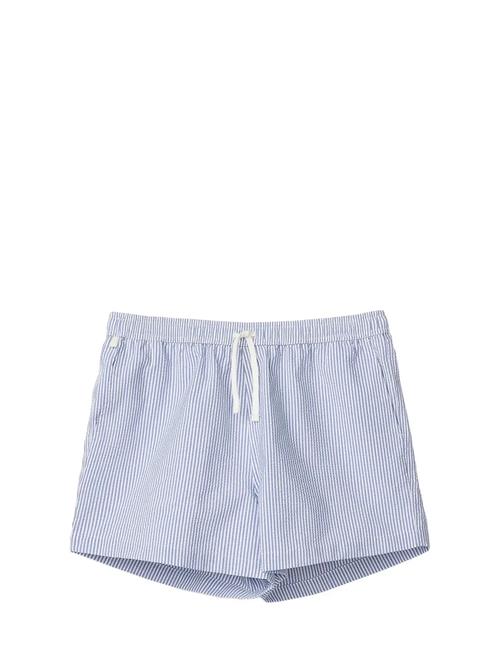Striped Seersucker Swim Trunks Lexington Clothing Blue