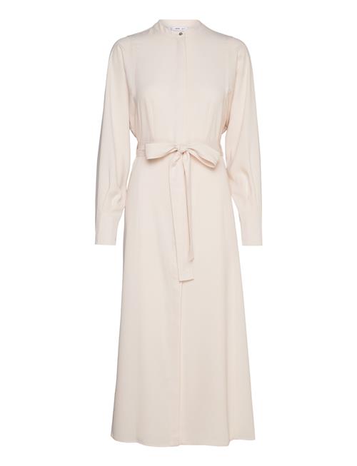 Bow Shirt Dress Mango Cream