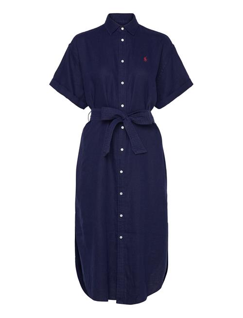 Belted Linen Shirtdress Polo Ralph Lauren Navy