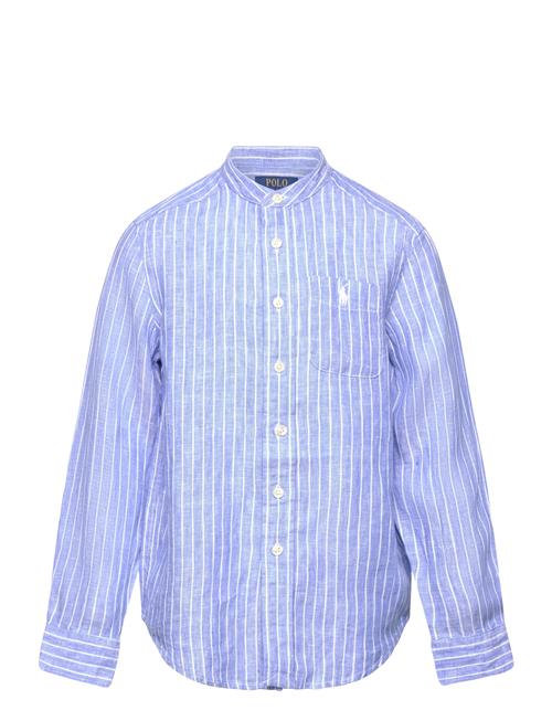 Striped Linen Shirt Ralph Lauren Kids Blue