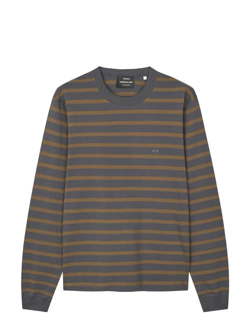 Cotton Jersey Stripe Frode Tee Ls Mads Nørgaard Grey