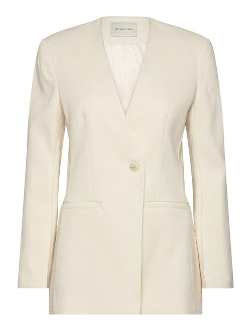 Anisa Collarless Fitted Blazer Malina Cream