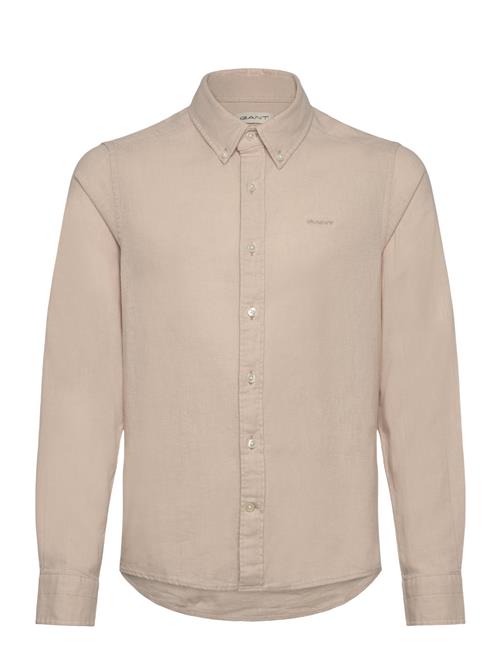 Cotton Linen Bd Ls Shirt GANT Beige