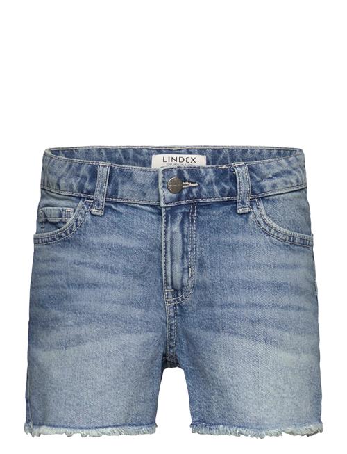 Shorts Denim Basic Raw Edge Lindex Blue