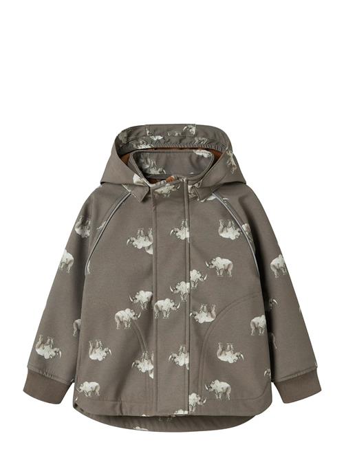 Nmmalfa08 Softshell Jacket Aop Fo Name It Brown