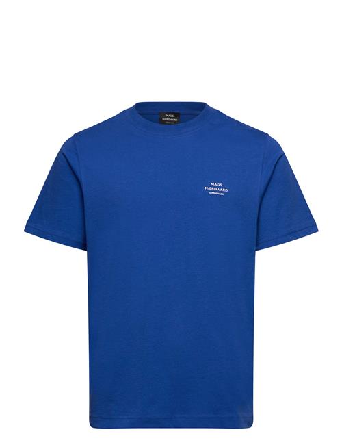 Cotton Jersey Frode Emb Logo Tee Mads Nørgaard Blue
