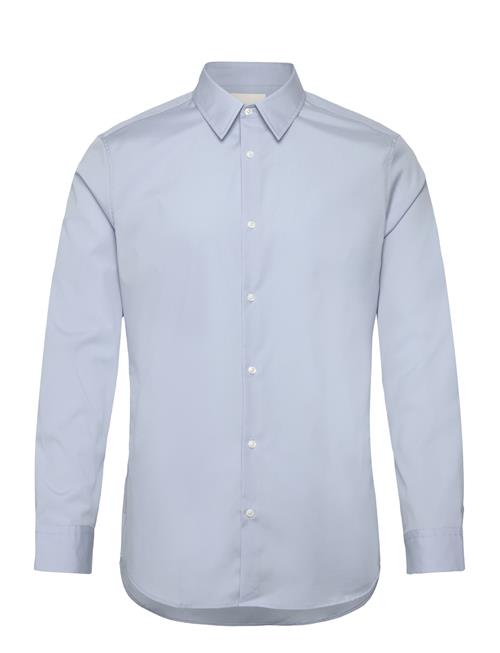 Ls Solid Supima Stretch Slim Shi Calvin Klein Blue