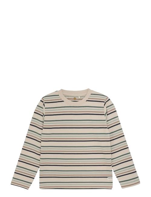 T-Shirt Ls Stripe En Fant Beige