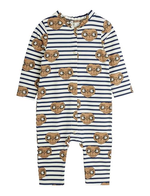E.t Stripe Aop Jumpsuit Mini Rodini White