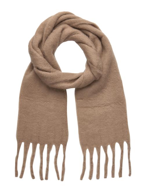 Pclulu Solid Long Scarf Pwp Bc Pieces Beige