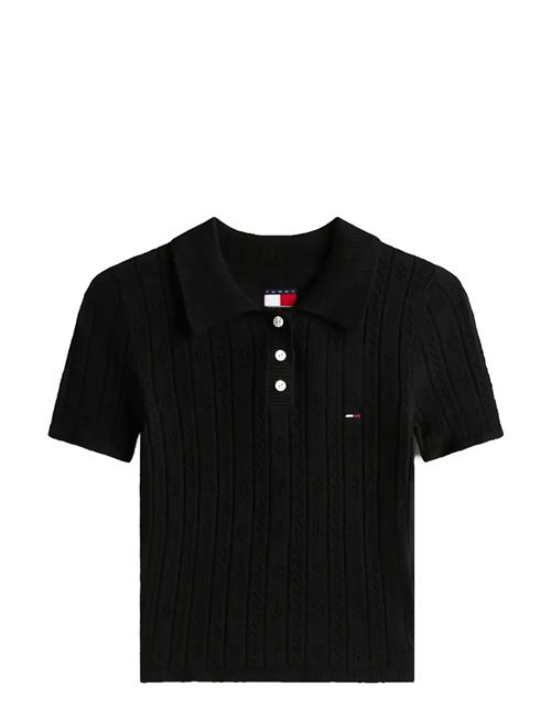 Tjw Pointelle Polo Tommy Jeans Black